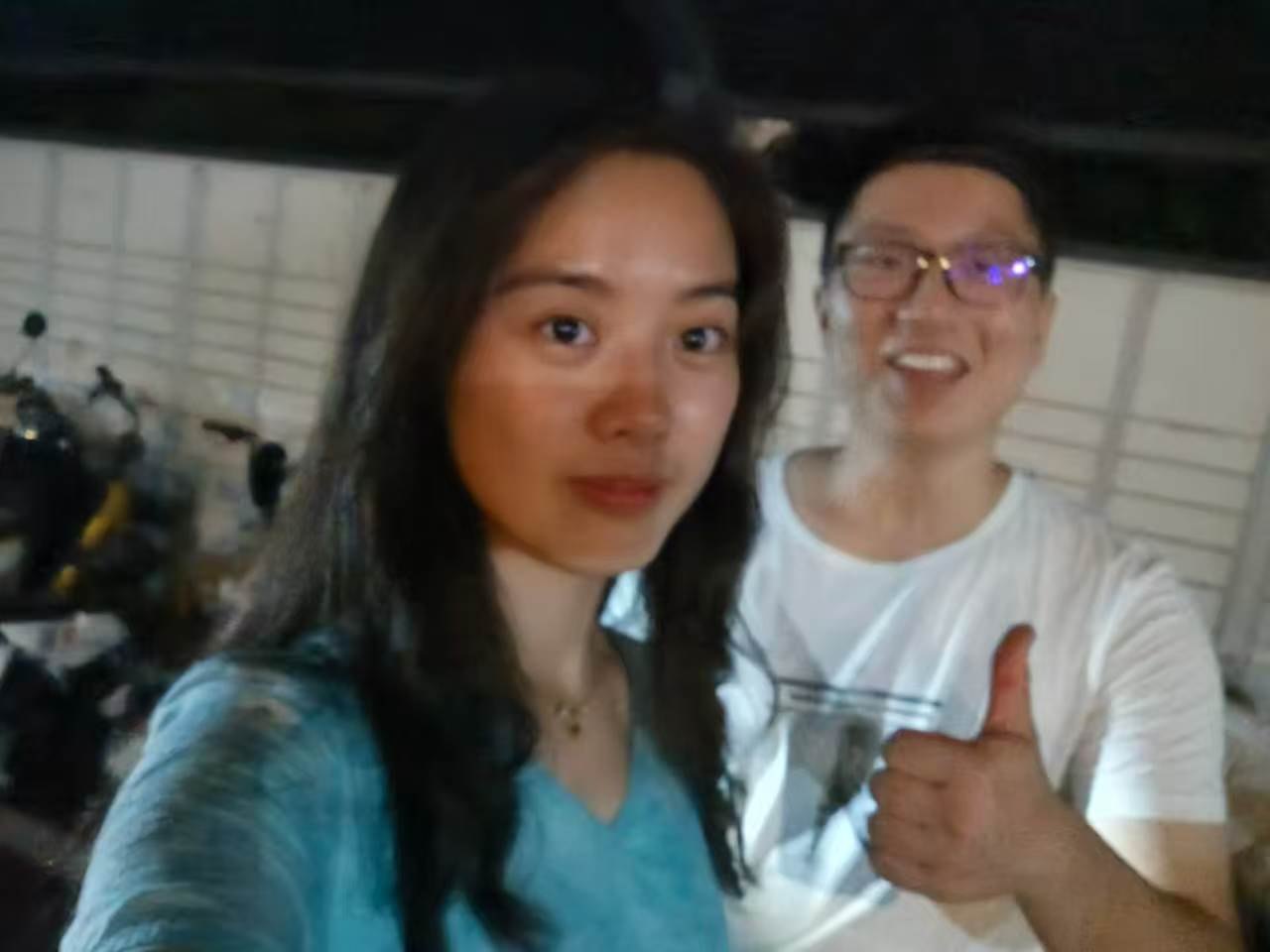 第一次约会那天晚上张桐宇和许琬苓的合照